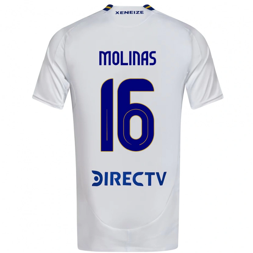 Danxen Mujer Camiseta Aaron Molinas #16 Blanco Azul 2ª Equipación 2025/26 La Camisa México
