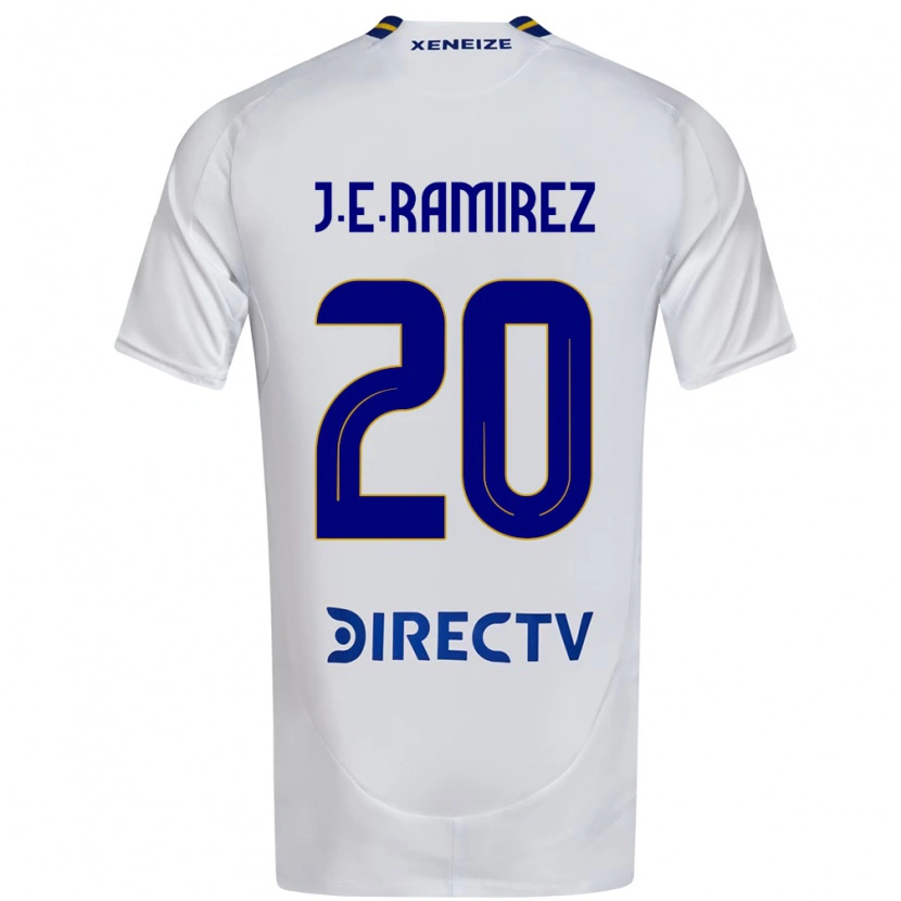 Danxen Mujer Camiseta Juan Edgardo Ramirez #20 Blanco Azul 2ª Equipación 2025/26 La Camisa México