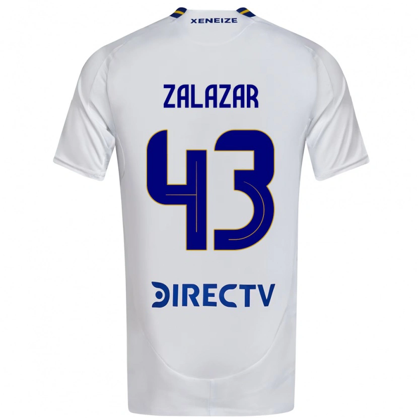 Danxen Mujer Camiseta Maximiliano Zalazar #43 Blanco Azul 2ª Equipación 2025/26 La Camisa México