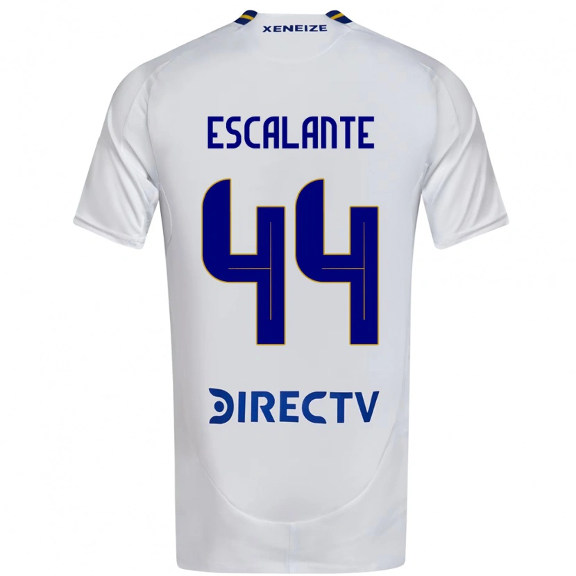 Danxen Mujer Camiseta Israel Escalante #44 Blanco Azul 2ª Equipación 2025/26 La Camisa México