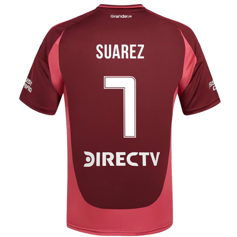 Danxen Mujer Camiseta Matias Suarez #7 Blanco Rojo 2ª Equipación 2025/26 La Camisa México