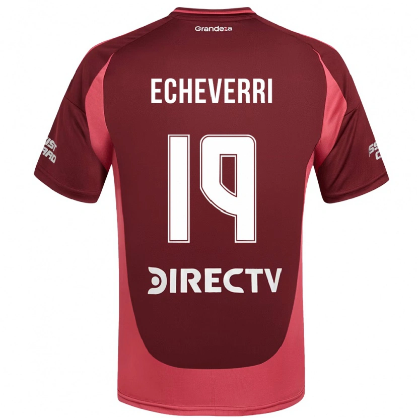 Danxen Mujer Camiseta Claudio Echeverri #19 Borgoña Magenta 2ª Equipación 2025/26 La Camisa México