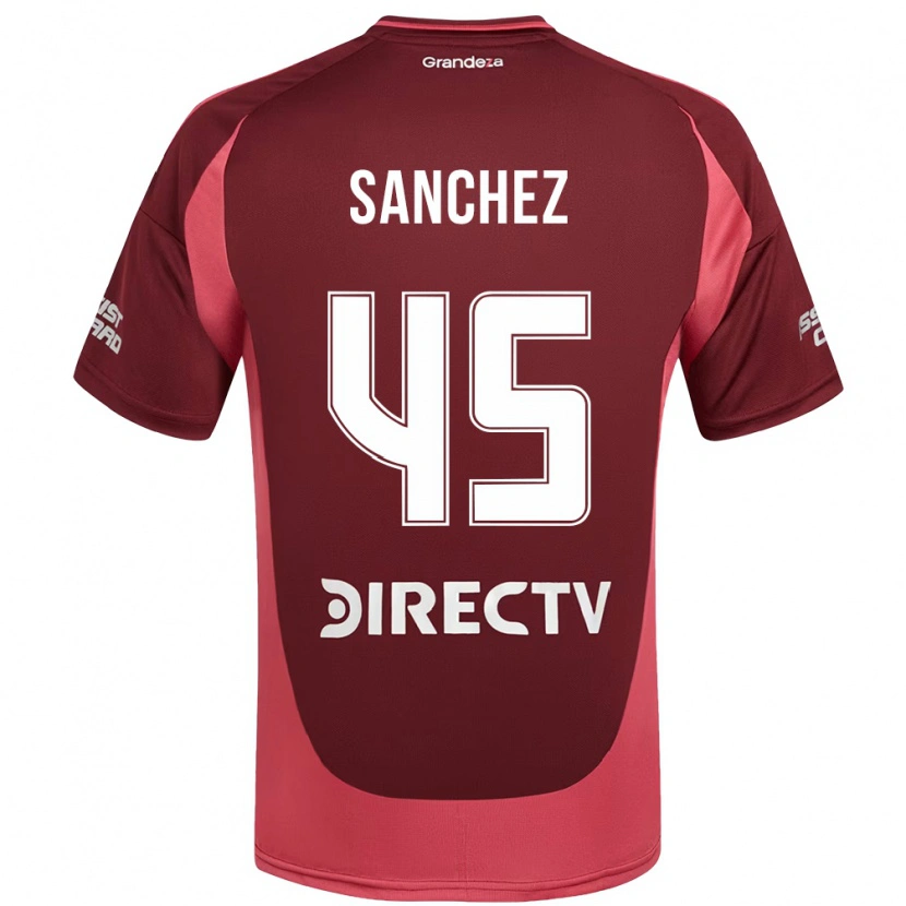 Danxen Mujer Camiseta Sebastián Sánchez #45 Borgoña Magenta 2ª Equipación 2025/26 La Camisa México