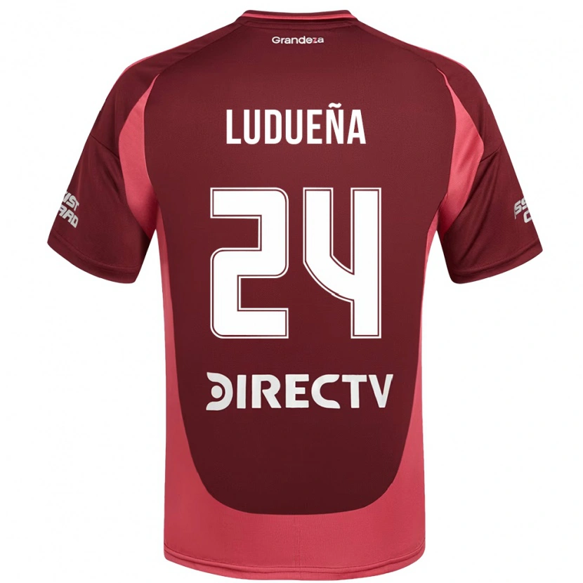 Danxen Mujer Camiseta Belén Ludueña #24 Blanco Rojo 2ª Equipación 2025/26 La Camisa México