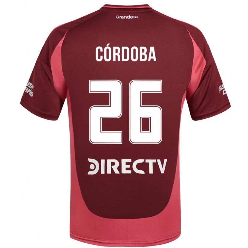 Danxen Mujer Camiseta Sol Córdoba #26 Blanco Rojo 2ª Equipación 2025/26 La Camisa México
