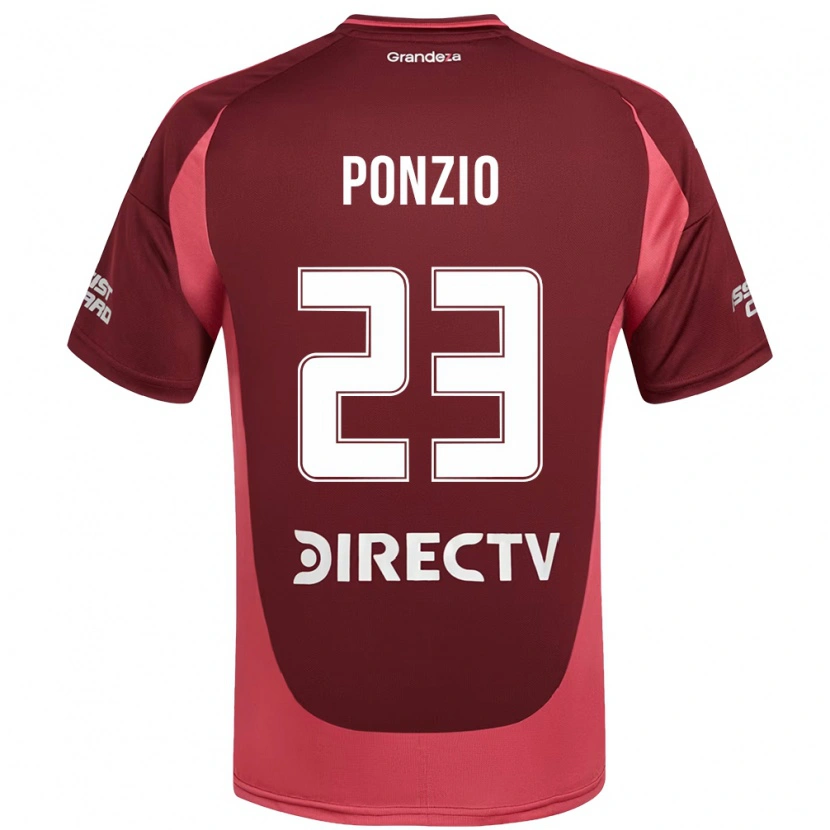 Danxen Mujer Camiseta Leonardo Ponzio #23 Blanco Rojo 2ª Equipación 2025/26 La Camisa México