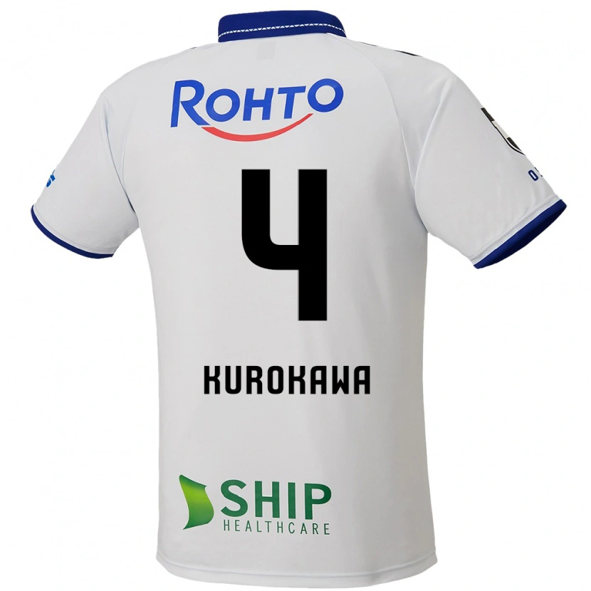 Danxen Mujer Camiseta Keisuke Kurokawa #4 Azul Blanco Negro 2ª Equipación 2025/26 La Camisa México