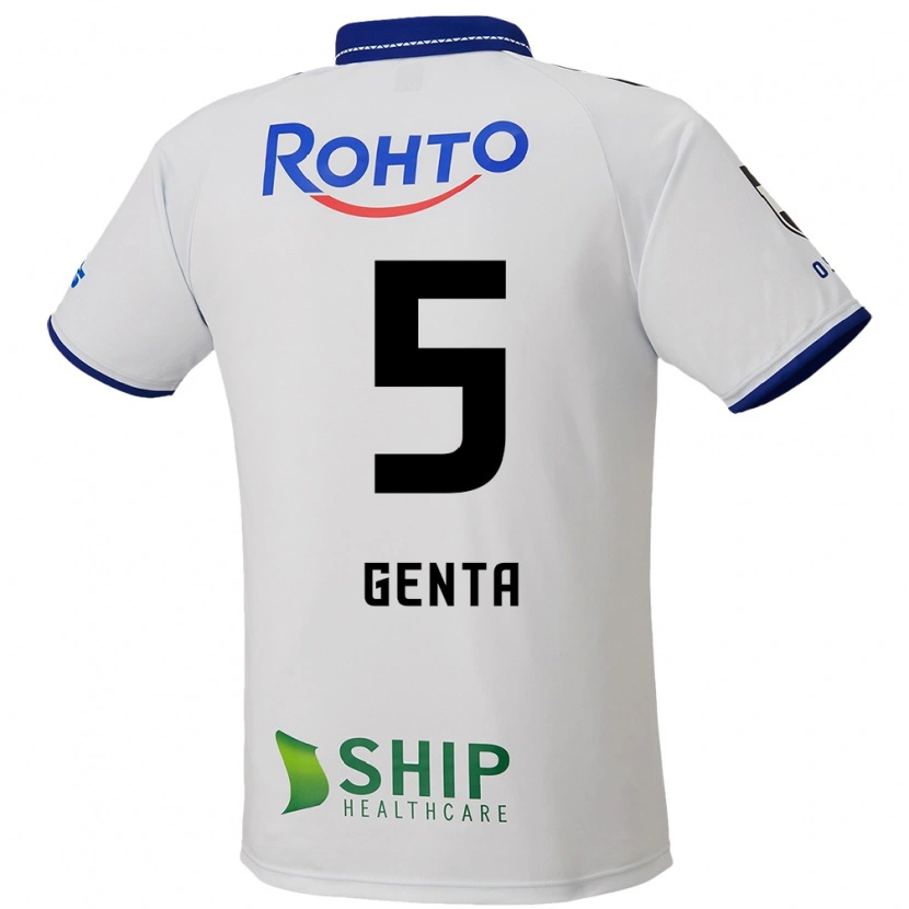 Danxen Mujer Camiseta Genta Miura #5 Azul Blanco Negro 2ª Equipación 2025/26 La Camisa México