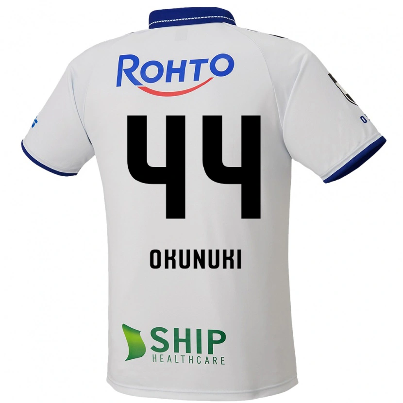 Danxen Mujer Camiseta Kanji Okunuki #44 Azul Blanco Negro 2ª Equipación 2025/26 La Camisa México