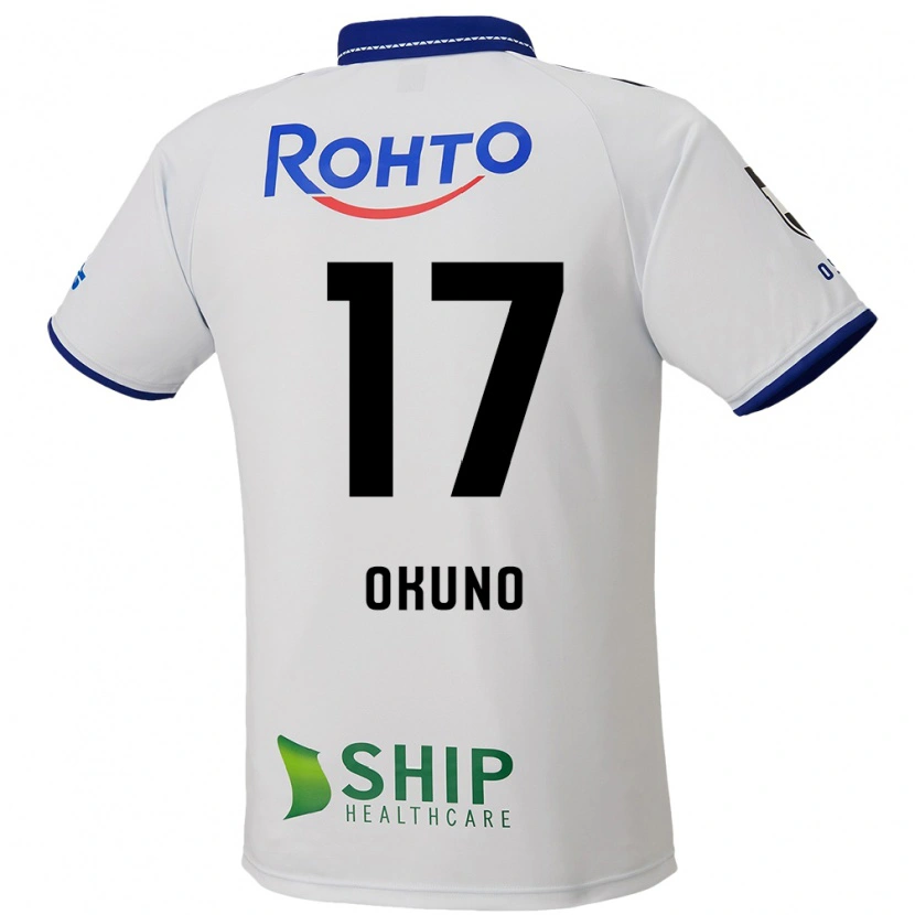 Danxen Mujer Camiseta Kohei Okuno #17 Azul Blanco Negro 2ª Equipación 2025/26 La Camisa México