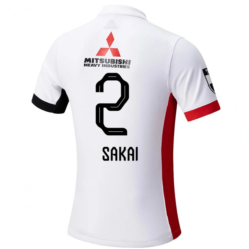 Danxen Mujer Camiseta Hiroki Sakai #2 Blanco Negro 2ª Equipación 2025/26 La Camisa México