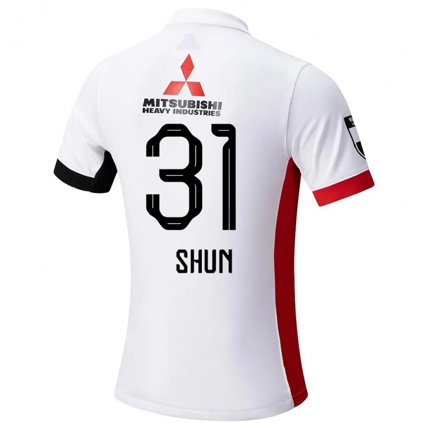 Danxen Mujer Camiseta Shun Yoshida #31 Rojo Blanco 2ª Equipación 2025/26 La Camisa México