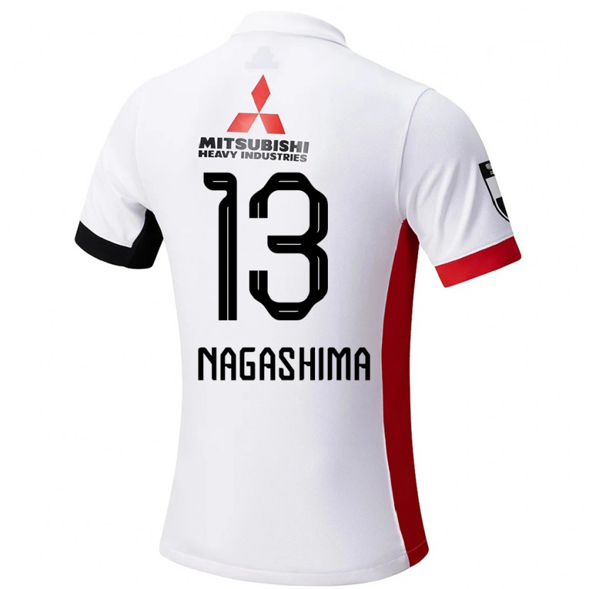 Danxen Mujer Camiseta Reina Nagashima #13 Blanco Negro 2ª Equipación 2025/26 La Camisa México