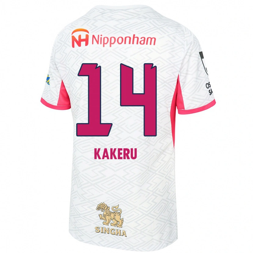 Danxen Mujer Camiseta Kakeru Funaki #14 Rosa Sakura Blanco 2ª Equipación 2025/26 La Camisa México