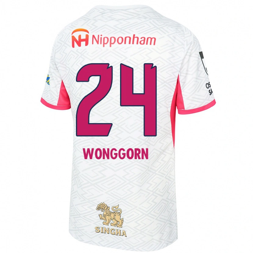Danxen Mujer Camiseta Jaroensak Wonggorn #24 Blanco Rosa Sakura 2ª Equipación 2025/26 La Camisa México