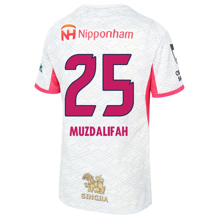 Danxen Mujer Camiseta Zahra Muzdalifah #25 Rosa Sakura Blanco 2ª Equipación 2025/26 La Camisa México