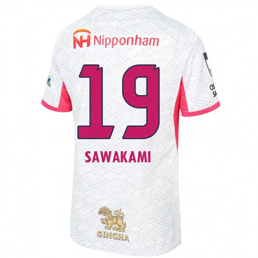 Danxen Mujer Camiseta Ryuji Sawakami #19 Blanco Rosa Sakura 2ª Equipación 2025/26 La Camisa México