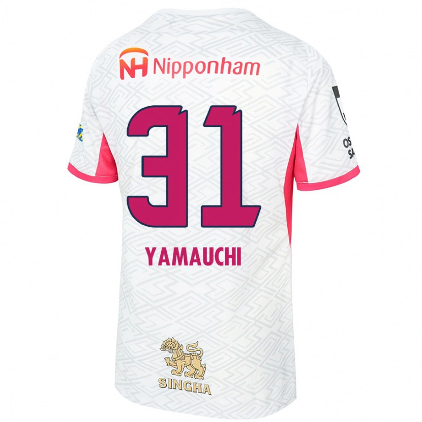 Danxen Mujer Camiseta Hirofumi Yamauchi #31 Blanco Rosa Sakura 2ª Equipación 2025/26 La Camisa México