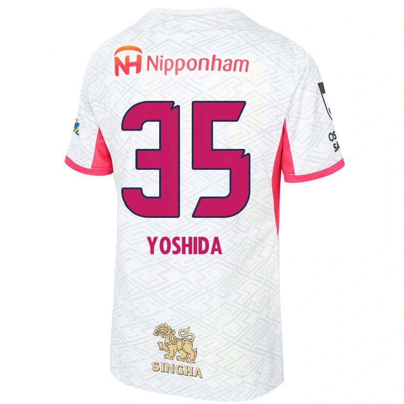 Danxen Mujer Camiseta Yuji Yoshida #35 Rosa Sakura Blanco 2ª Equipación 2025/26 La Camisa México