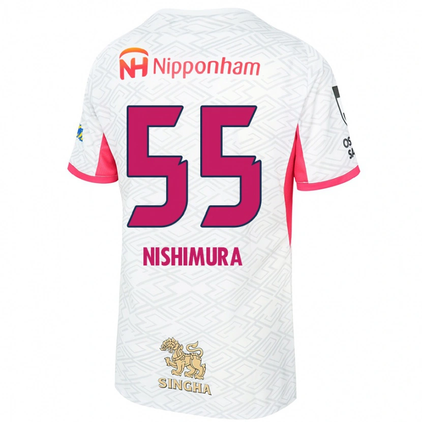 Danxen Mujer Camiseta Subaru Nishimura #55 Rosa Sakura Blanco 2ª Equipación 2025/26 La Camisa México