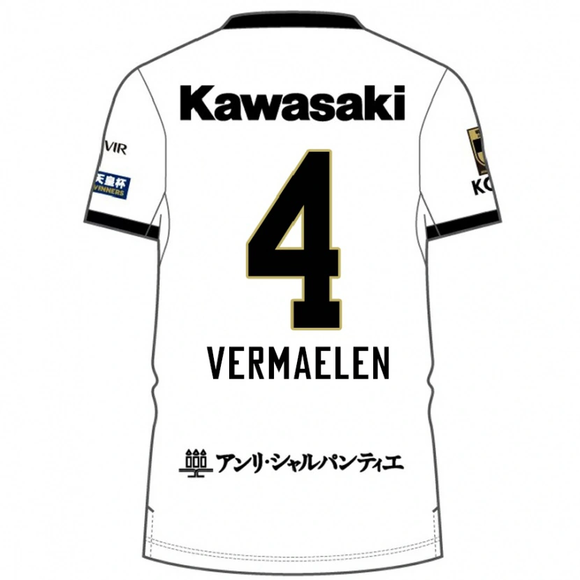 Danxen Mujer Camiseta Thomas Vermaelen #4 Blanco Negro 2ª Equipación 2025/26 La Camisa México