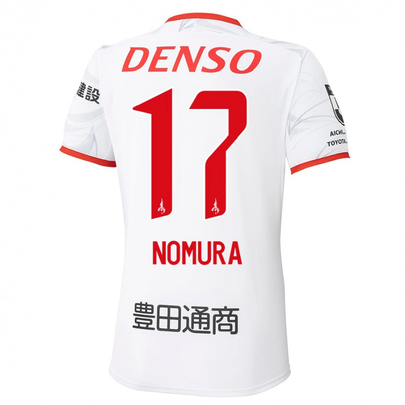 Danxen Mujer Camiseta Yuto Nomura #17 Rojo Amarillo 2ª Equipación 2025/26 La Camisa México
