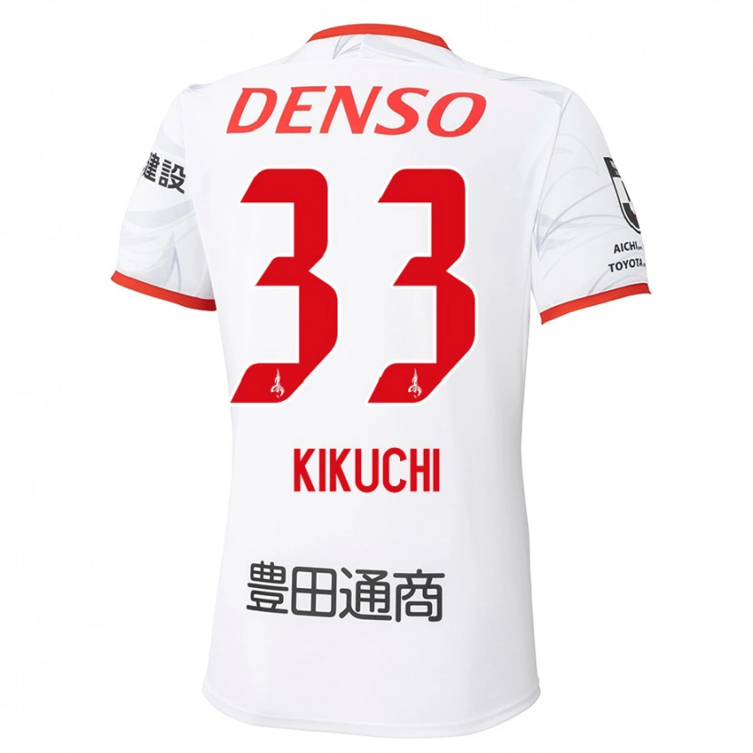 Danxen Mujer Camiseta Taichi Kikuchi #33 Blanco Rojo 2ª Equipación 2025/26 La Camisa México