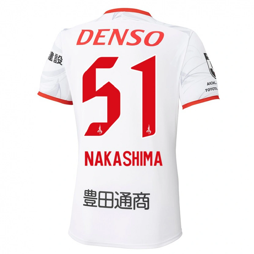 Danxen Mujer Camiseta Shinichiro Nakashima #51 Rojo Amarillo 2ª Equipación 2025/26 La Camisa México