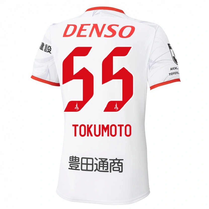 Danxen Mujer Camiseta Shuhei Tokumoto #55 Blanco Rojo 2ª Equipación 2025/26 La Camisa México