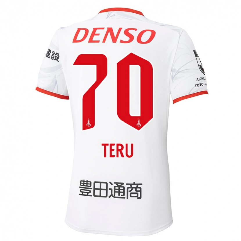 Danxen Mujer Camiseta Teruki Hara #70 Blanco Rojo 2ª Equipación 2025/26 La Camisa México