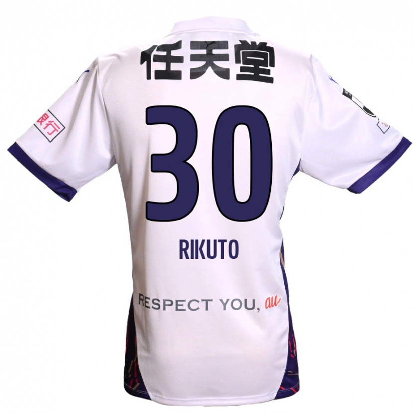 Danxen Mujer Camiseta Rikuto Iida #30 Morado Blanco Negro 2ª Equipación 2025/26 La Camisa México