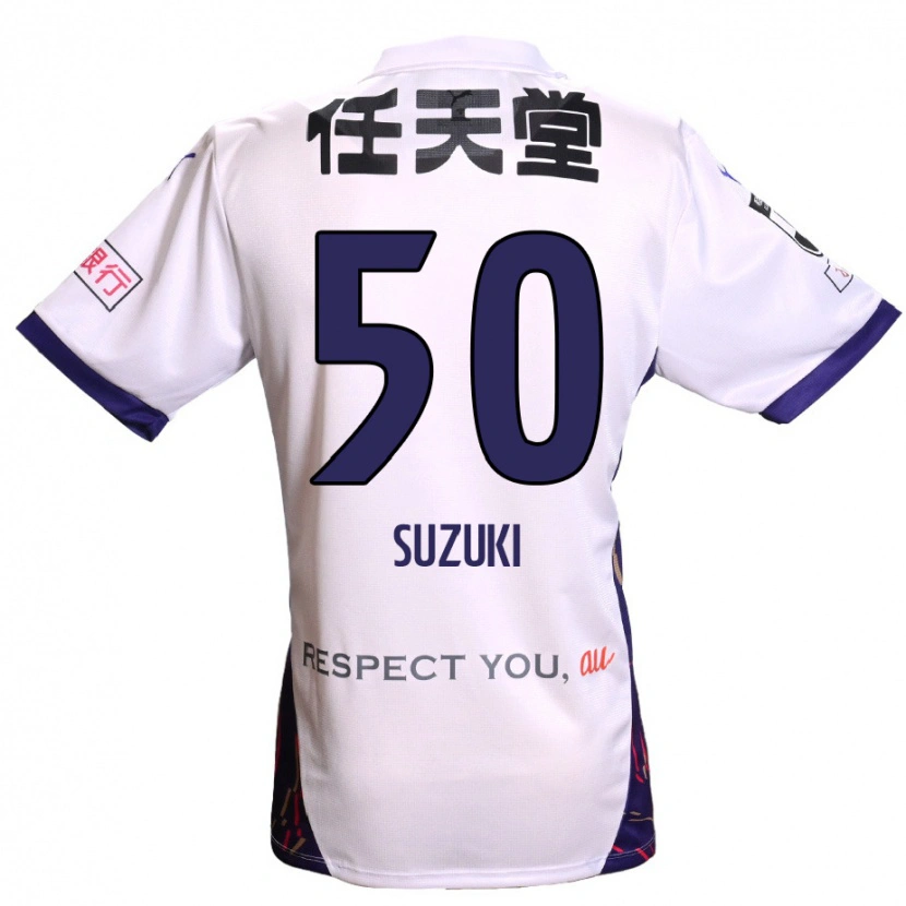 Danxen Mujer Camiseta Yoshinori Suzuki #50 Morado Blanco Negro 2ª Equipación 2025/26 La Camisa México