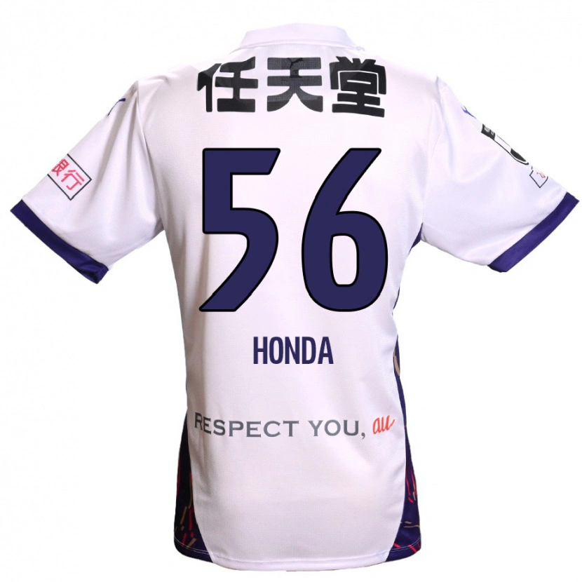 Danxen Mujer Camiseta Atsushi Honda #56 Morado Blanco Negro 2ª Equipación 2025/26 La Camisa México