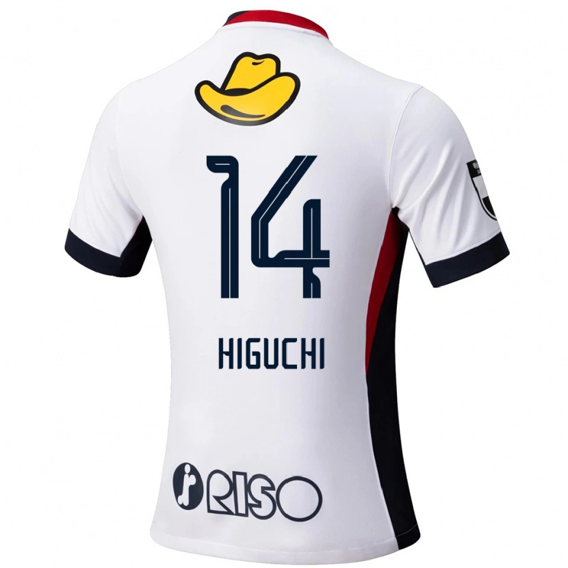 Danxen Mujer Camiseta Yuta Higuchi #14 Rojo Negro 2ª Equipación 2025/26 La Camisa México