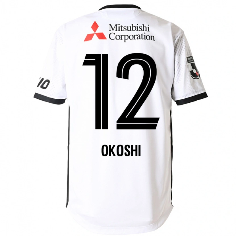 Danxen Mujer Camiseta Yutaha Okoshi #12 Blanco Negro 2ª Equipación 2025/26 La Camisa México