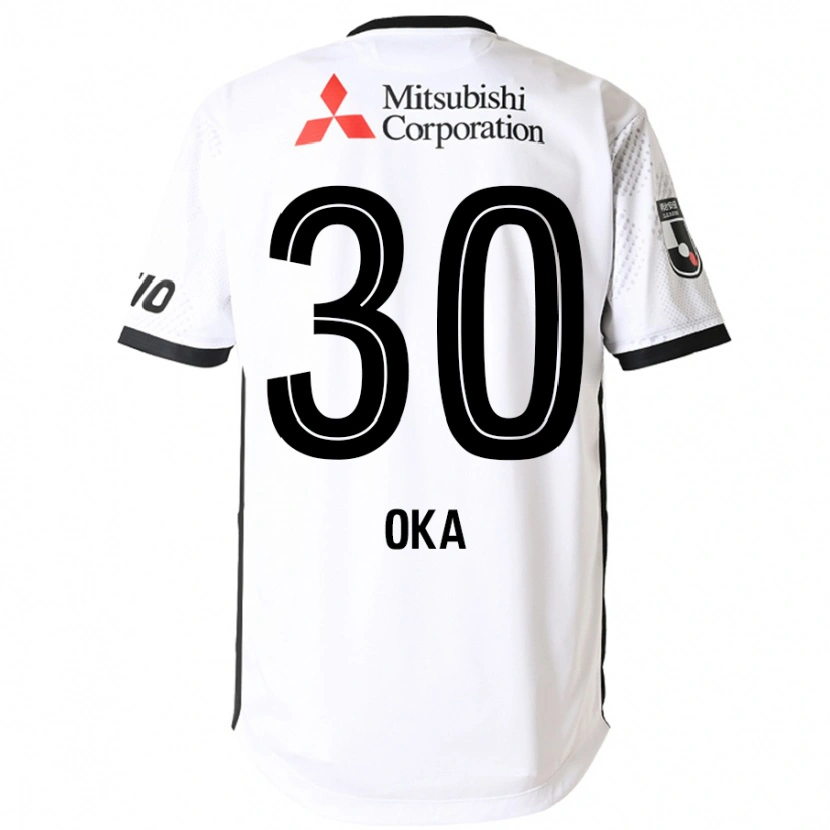 Danxen Mujer Camiseta Teppei Oka #30 Blanco Negro 2ª Equipación 2025/26 La Camisa México