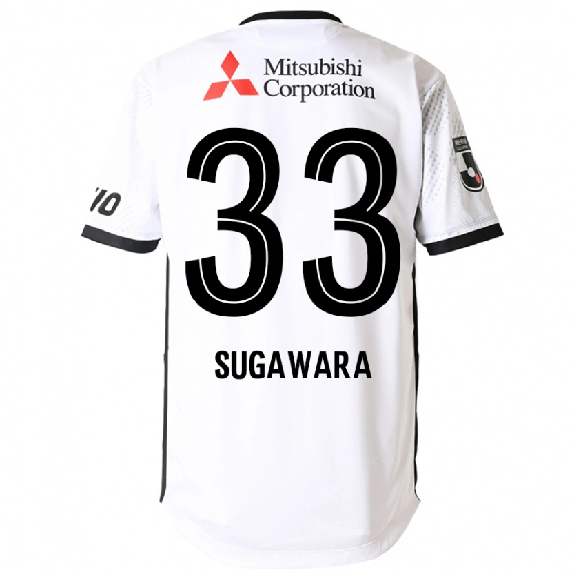 Danxen Mujer Camiseta Yuta Sugawara #33 Blanco Negro 2ª Equipación 2025/26 La Camisa México