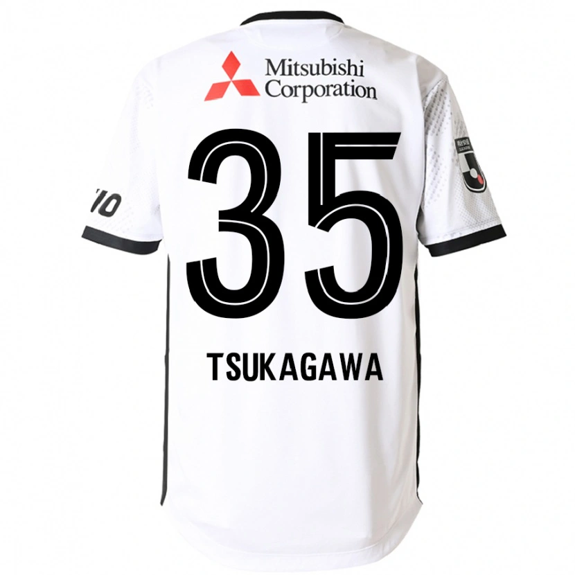 Danxen Mujer Camiseta Koki Tsukagawa #35 Blanco Negro 2ª Equipación 2025/26 La Camisa México