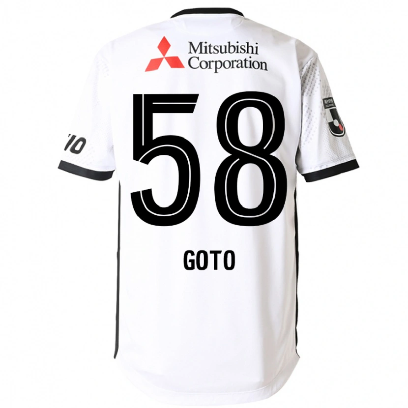 Danxen Mujer Camiseta Wataru Goto #58 Blanco Negro 2ª Equipación 2025/26 La Camisa México
