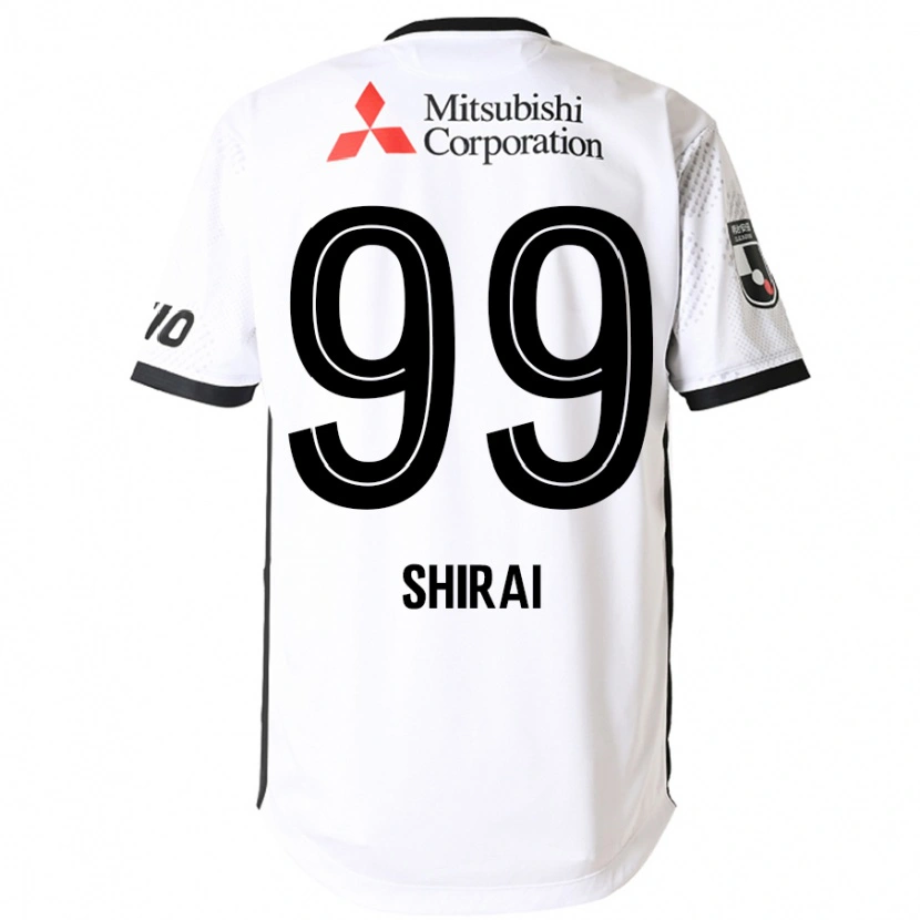 Danxen Mujer Camiseta Kosuke Shirai #99 Blanco Negro 2ª Equipación 2025/26 La Camisa México