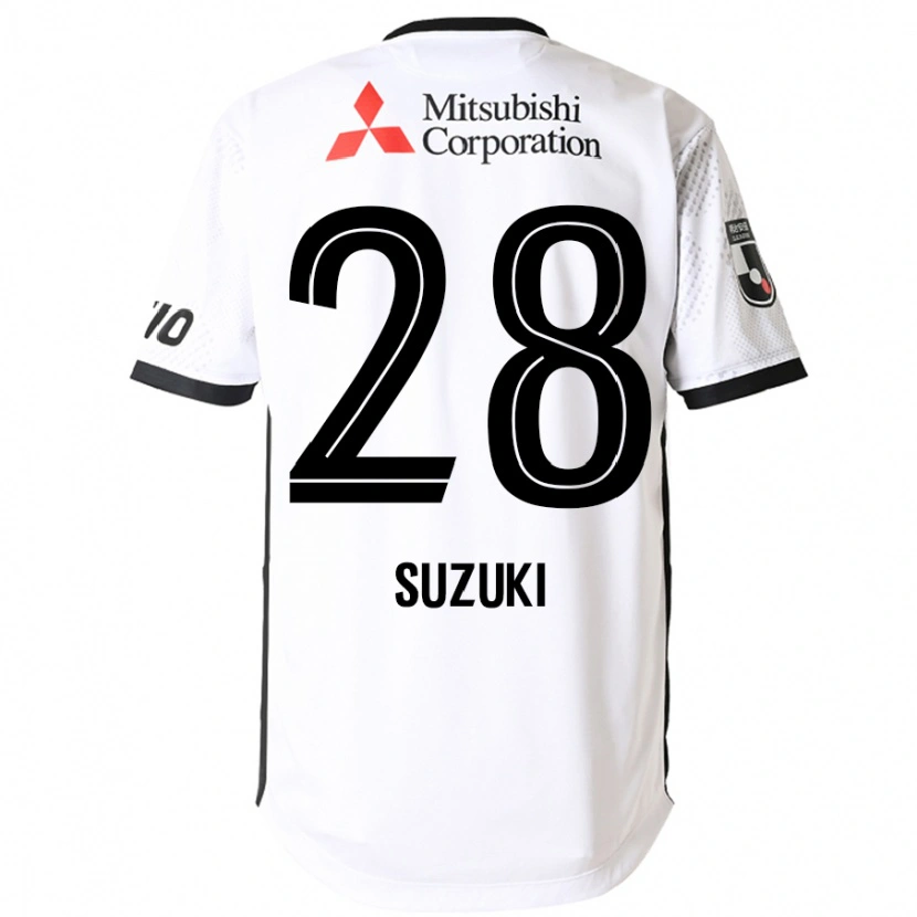 Danxen Mujer Camiseta Junya Suzuki #28 Blanco Negro 2ª Equipación 2025/26 La Camisa México