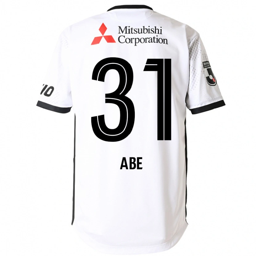 Danxen Mujer Camiseta Shuto Abe #31 Blanco Negro 2ª Equipación 2025/26 La Camisa México