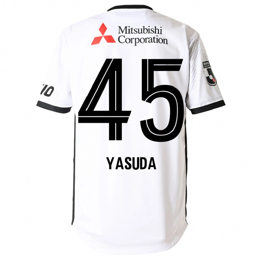 Danxen Mujer Camiseta Kojiro Yasuda #45 Blanco Negro 2ª Equipación 2025/26 La Camisa México