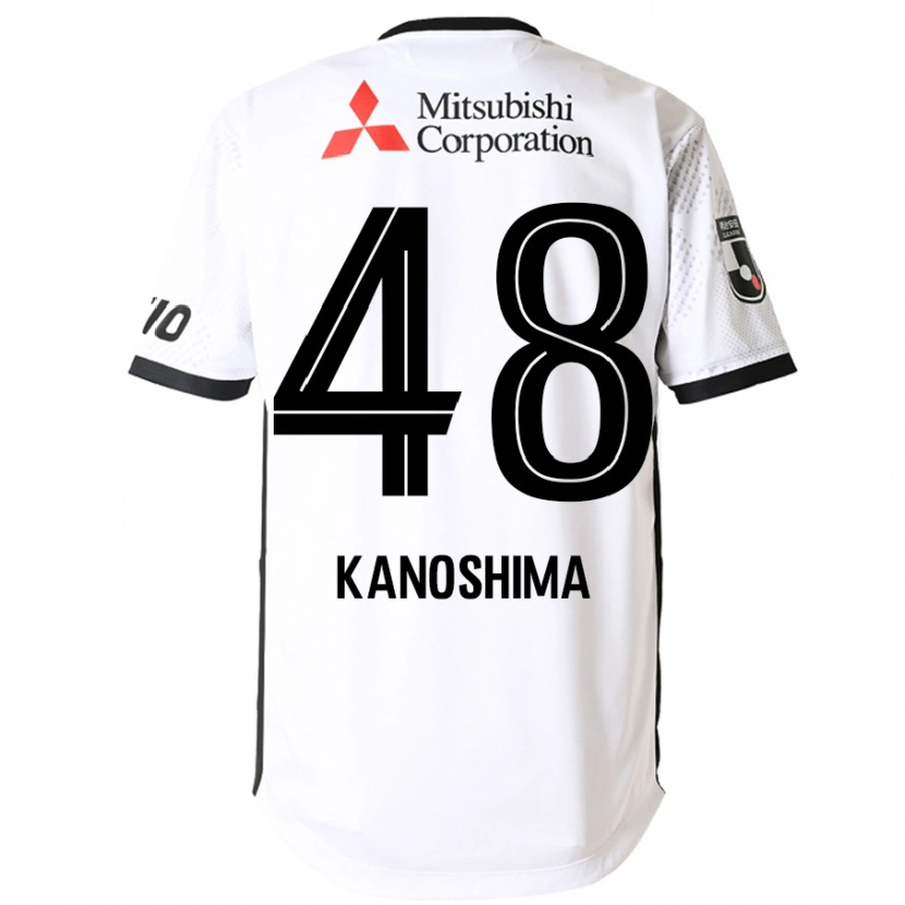 Danxen Mujer Camiseta Yu Kanoshima #48 Blanco Negro 2ª Equipación 2025/26 La Camisa México