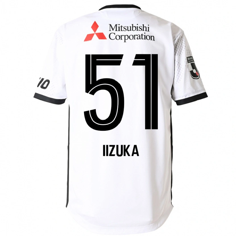 Danxen Mujer Camiseta Yoshihito Iizuka #51 Blanco Negro 2ª Equipación 2025/26 La Camisa México