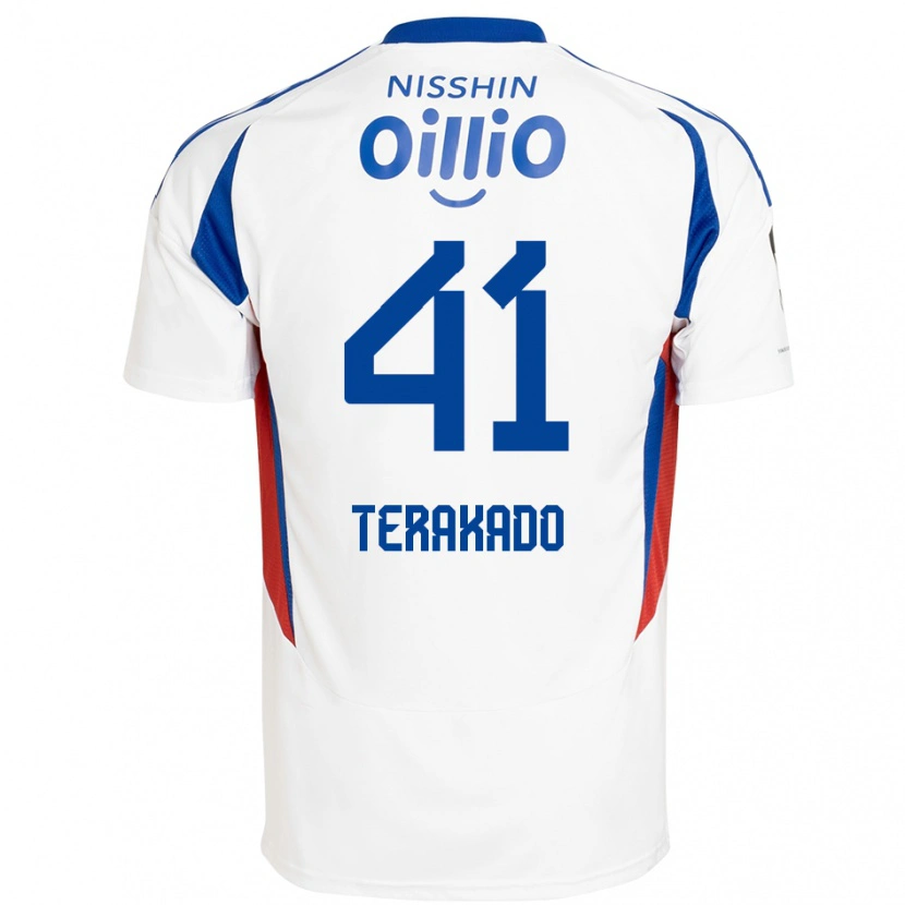 Danxen Mujer Camiseta Riku Terakado #41 Azul Real Blanco 2ª Equipación 2025/26 La Camisa México