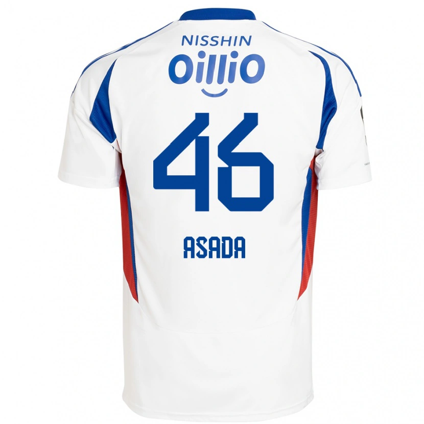Danxen Mujer Camiseta Hiroto Asada #46 Azul Real Blanco 2ª Equipación 2025/26 La Camisa México