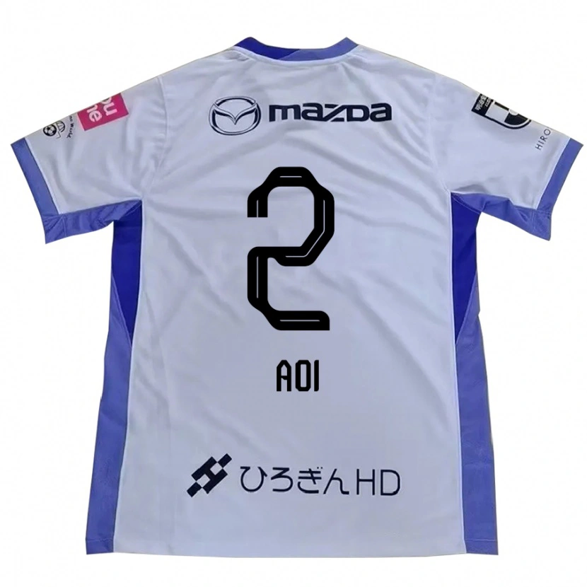 Danxen Mujer Camiseta Yutaro Aoi #2 Blanco Naranja 2ª Equipación 2025/26 La Camisa México