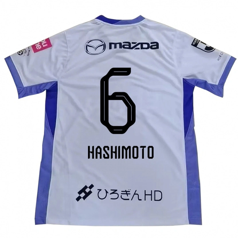 Danxen Mujer Camiseta Hinata Hashimoto #6 Blanco Naranja 2ª Equipación 2025/26 La Camisa México