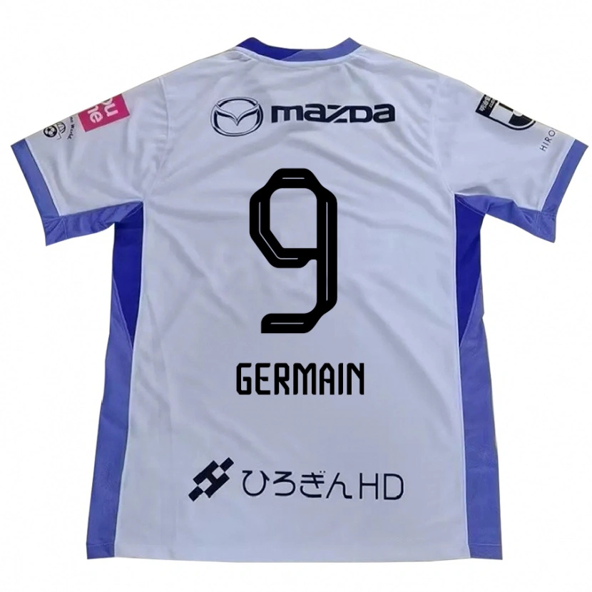 Danxen Mujer Camiseta Ryo Germain #9 Blanco Naranja 2ª Equipación 2025/26 La Camisa México